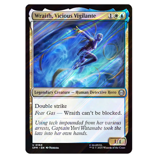 Wraith, Vicious Vigilante 0160 card from the Magic The Gathering set Marvel's Spider-Man