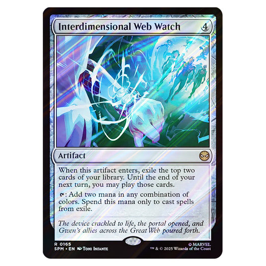 Interdimensional Web Watch 0165 card from the Magic The Gathering set Marvel's Spider-Man