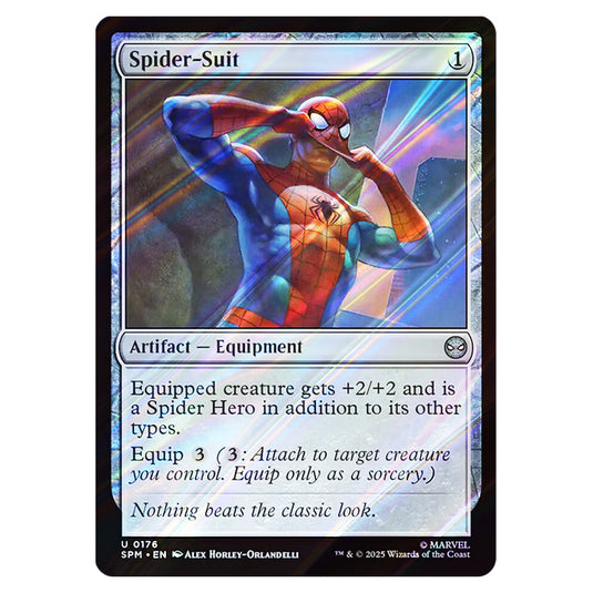 Spider-Suit 0176 card from the Magic The Gathering set Marvel's Spider-Man