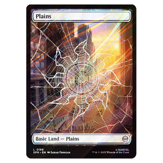 Plains 0189 card from the Magic The Gathering set Marvel's Spider-Man