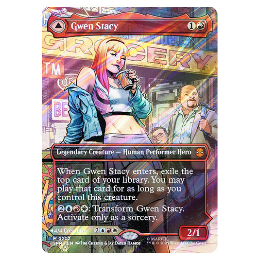Gwen Stacy // Ghost-Spider 0202 card from the Magic The Gathering set Marvel's Spider-Man