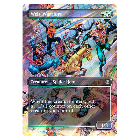 Web-Warriors 0203 card from the Magic The Gathering set Marvel's Spider-Man