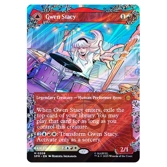 Gwen Stacy // Ghost-Spider 0209 card from the Magic The Gathering set Marvel's Spider-Man