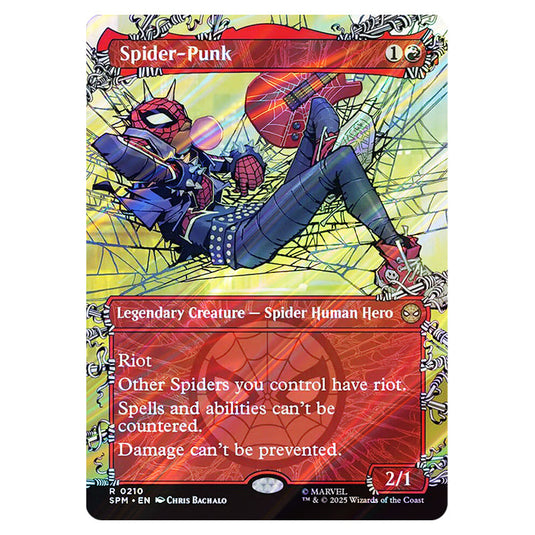 Spider-Punk 0210 card from the Magic The Gathering set Marvel's Spider-Man