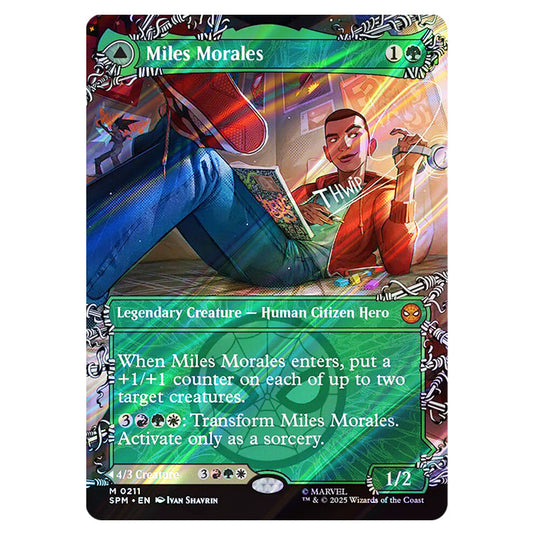 Miles Morales // Ultimate Spider-Man 0211 card from the Magic The Gathering set Marvel's Spider-Man