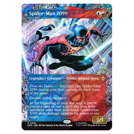 Spider-Man 2099 0216 card from the Magic The Gathering set Marvel's Spider-Man