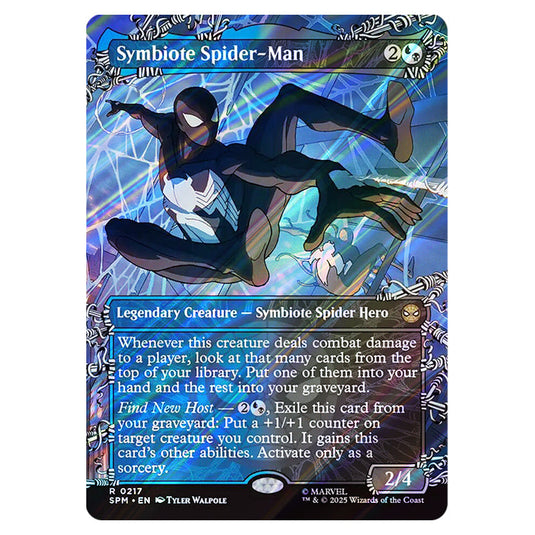 Symbiote Spider-Man 0217 card from the Magic The Gathering set Marvel's Spider-Man