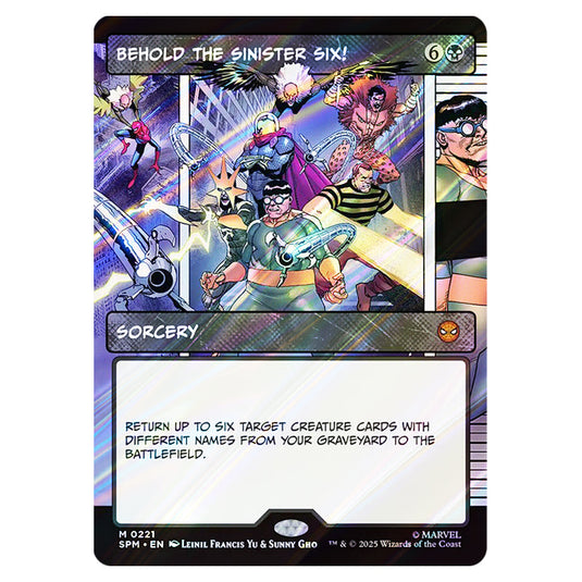 Behold the Sinister Six! 0221 card from the Magic The Gathering set Marvel's Spider-Man