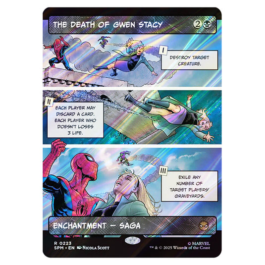 The Death of Gwen Stacy 0223 card from the Magic The Gathering set Marvel's Spider-Man