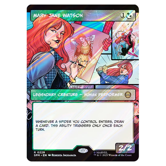 Mary Jane Watson 0229 card from the Magic The Gathering set Marvel's Spider-Man