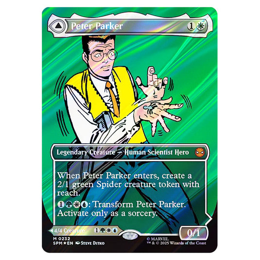 Peter Parker // Amazing Spider-Man 0232 card from the Magic The Gathering set Marvel's Spider-Man