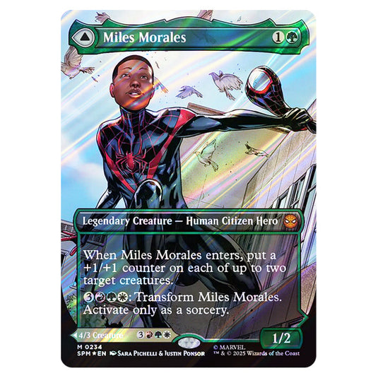 Miles Morales // Ultimate Spider-Man 0234 card from the Magic The Gathering set Marvel's Spider-Man