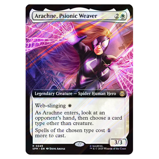 Arachne, Psionic Weaver 0245 card from the Magic The Gathering set Marvel's Spider-Man