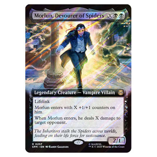 Morlun, Devourer of Spiders 0257 card from the Magic The Gathering set Marvel's Spider-Man