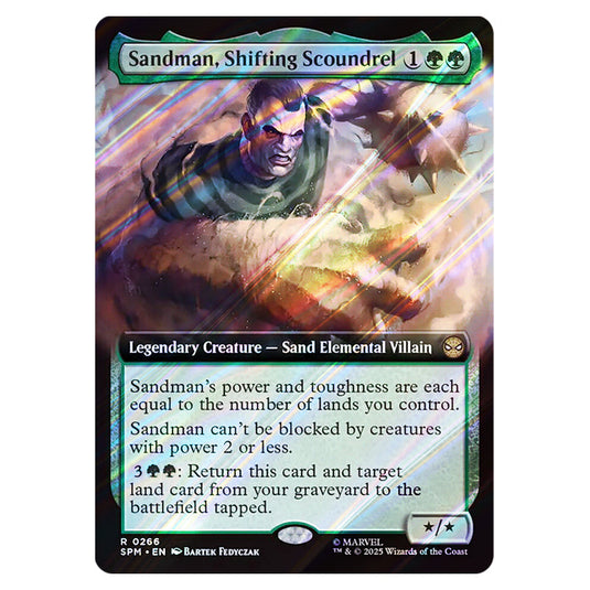 Sandman, Shifting Scoundrel 0266 card from the Magic The Gathering set Marvel's Spider-Man