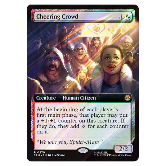 Cheering Crowd 0270 card from the Magic The Gathering set Marvel's Spider-Man