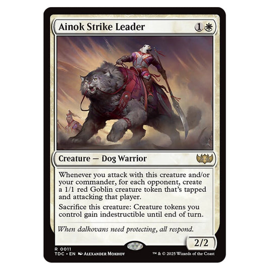 Ainok Strike Leader 0011 card from the Magic The Gathering set Tarkir: Dragonstorm Commander