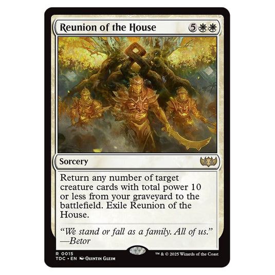 Reunion of the House 0015 card from the Magic The Gathering set Tarkir: Dragonstorm Commander