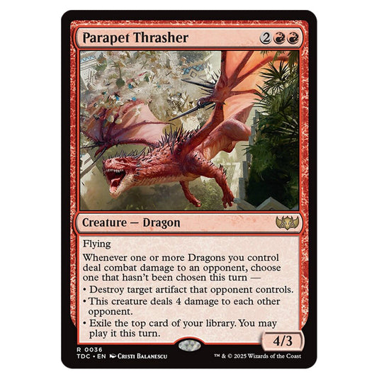 Parapet Thrasher 0036 card from the Magic The Gathering set Tarkir: Dragonstorm Commander