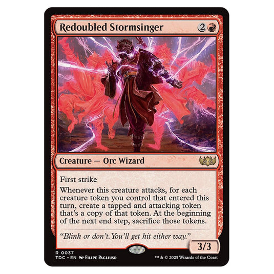 Redoubled Stormsinger 0037 card from the Magic The Gathering set Tarkir: Dragonstorm Commander