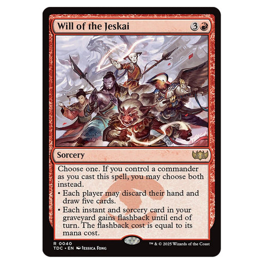 Will of the Jeskai 0040 card from the Magic The Gathering set Tarkir: Dragonstorm Commander