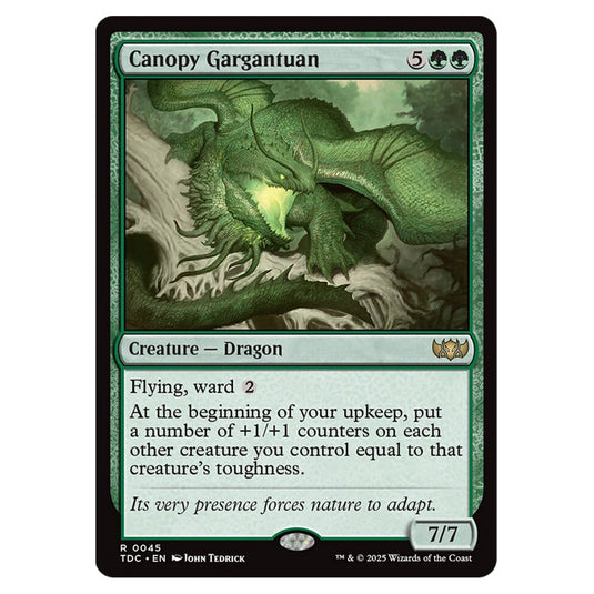 Canopy Gargantuan 0045 card from the Magic The Gathering set Tarkir: Dragonstorm Commander