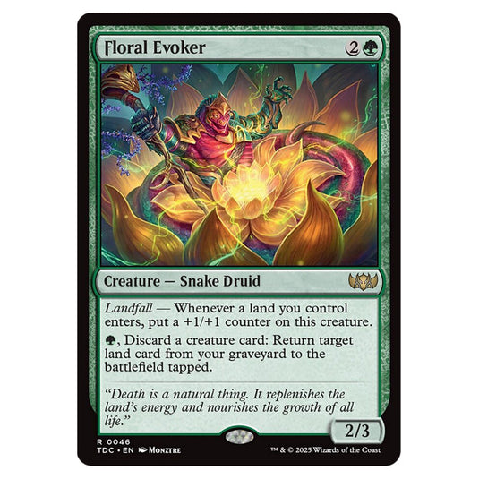 Floral Evoker 0046 card from the Magic The Gathering set Tarkir: Dragonstorm Commander