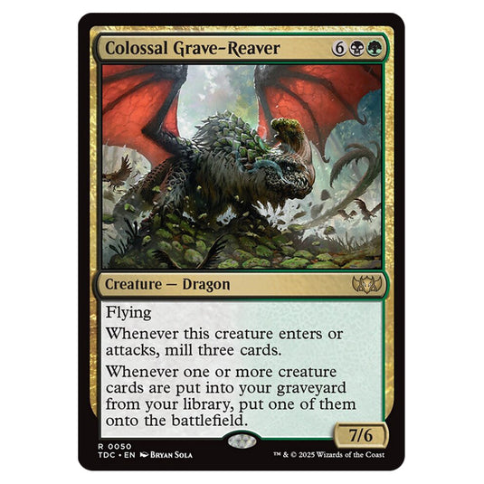 Colossal Grave-Reaver 0050 card from the Magic The Gathering set Tarkir: Dragonstorm Commander