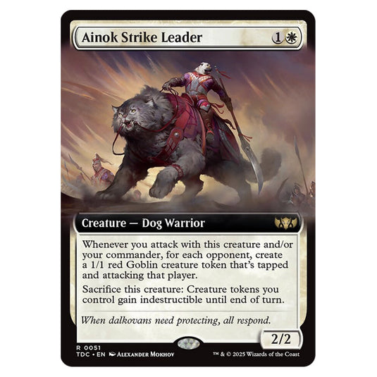 Ainok Strike Leader 0051 card from the Magic The Gathering set Tarkir: Dragonstorm Commander