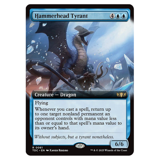 Hammerhead Tyrant 0061 card from the Magic The Gathering set Tarkir: Dragonstorm Commander