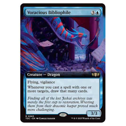 Voracious Bibliophile 0063 card from the Magic The Gathering set Tarkir: Dragonstorm Commander