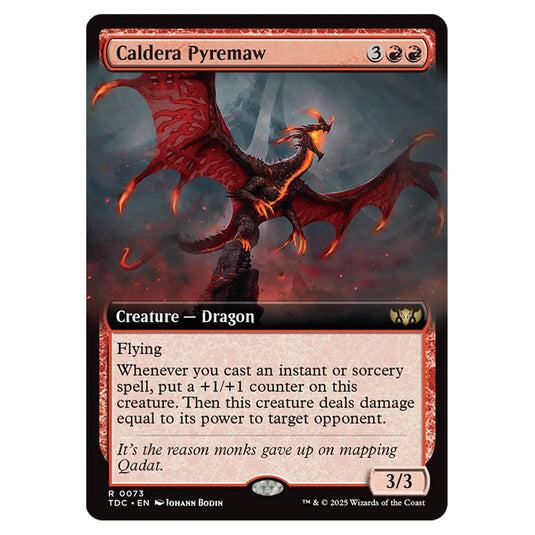 Caldera Pyremaw 0073 card from the Magic The Gathering set Tarkir: Dragonstorm Commander