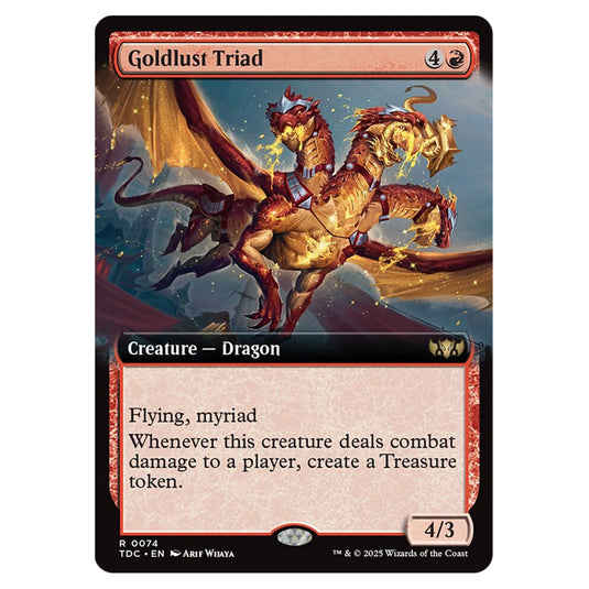 Goldlust Triad 0074 card from the Magic The Gathering set Tarkir: Dragonstorm Commander