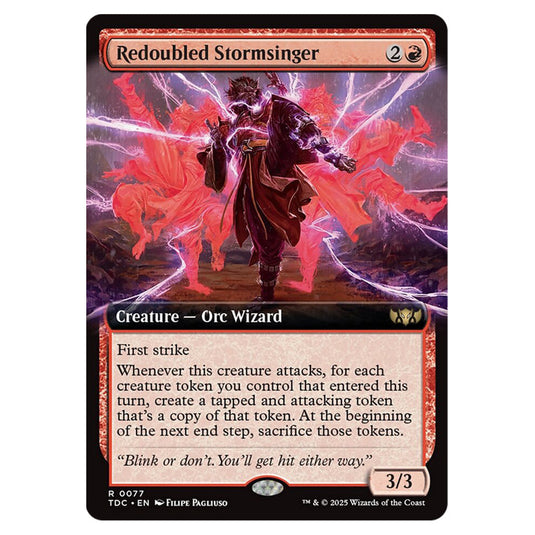 Redoubled Stormsinger 0077 card from the Magic The Gathering set Tarkir: Dragonstorm Commander