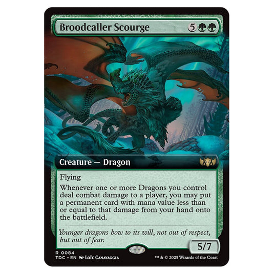 Broodcaller Scourge 0084 card from the Magic The Gathering set Tarkir: Dragonstorm Commander
