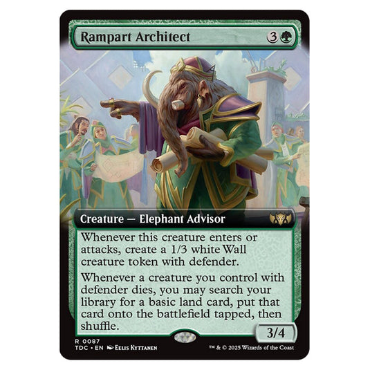 Rampart Architect 0087 card from the Magic The Gathering set Tarkir: Dragonstorm Commander