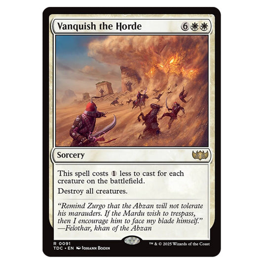 Vanquish the Horde 0091 card from the Magic The Gathering set Tarkir: Dragonstorm Commander