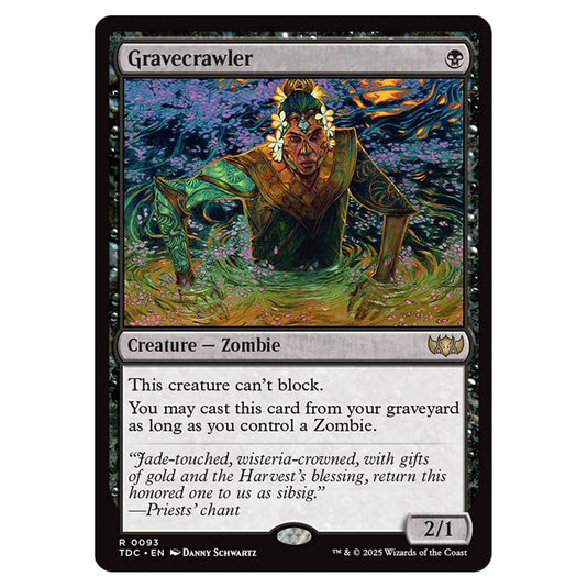 Gravecrawler 0093 card from the Magic The Gathering set Tarkir: Dragonstorm Commander