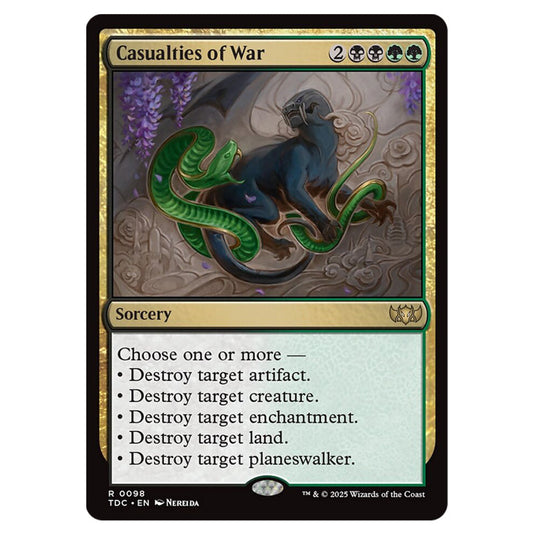 Casualties of War 0098 card from the Magic The Gathering set Tarkir: Dragonstorm Commander