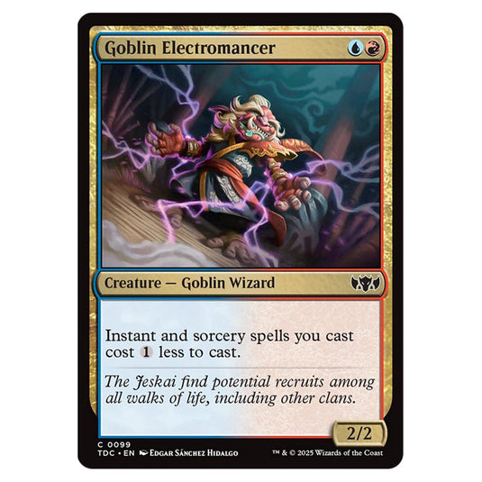 Goblin Electromancer 0099 card from the Magic The Gathering set Tarkir: Dragonstorm Commander