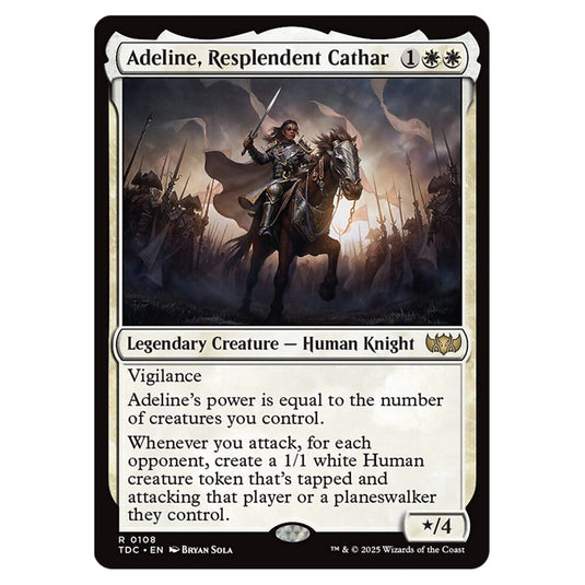 Adeline, Resplendent Cathar 0108 card from the Magic The Gathering set Tarkir: Dragonstorm Commander