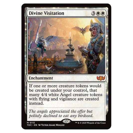 Divine Visitation 0113 card from the Magic The Gathering set Tarkir: Dragonstorm Commander