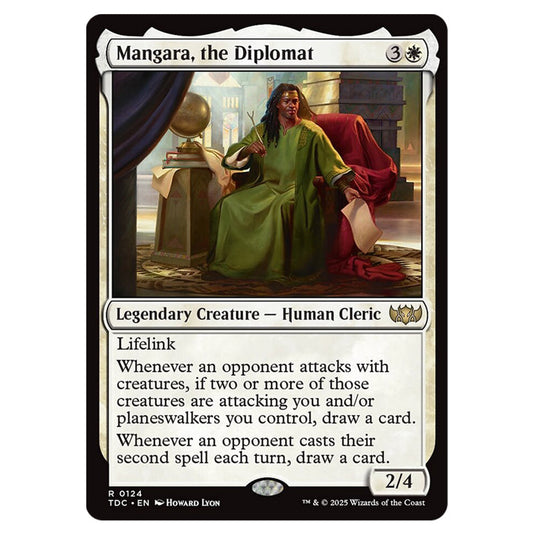 Mangara, the Diplomat 0124 card from the Magic The Gathering set Tarkir: Dragonstorm Commander