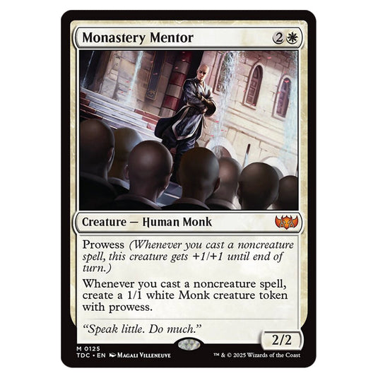 Monastery Mentor 0125 card from the Magic The Gathering set Tarkir: Dragonstorm Commander
