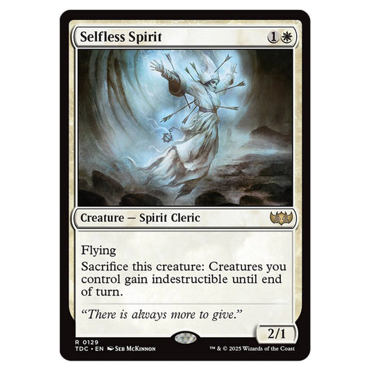 Selfless Spirit 0129 card from the Magic The Gathering set Tarkir: Dragonstorm Commander