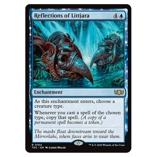 Reflections of Littjara 0164 card from the Magic The Gathering set Tarkir: Dragonstorm Commander