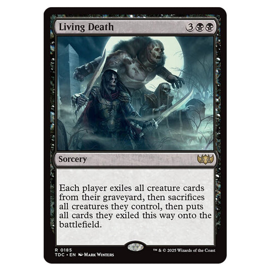 Living Death 0185 card from the Magic The Gathering set Tarkir: Dragonstorm Commander