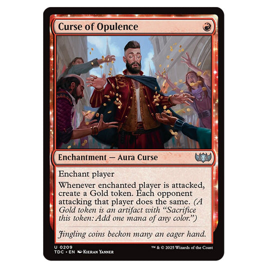 Curse of Opulence 0209 card from the Magic The Gathering set Tarkir: Dragonstorm Commander