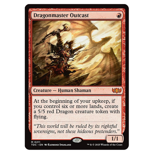 Dragonmaster Outcast 0211 card from the Magic The Gathering set Tarkir: Dragonstorm Commander