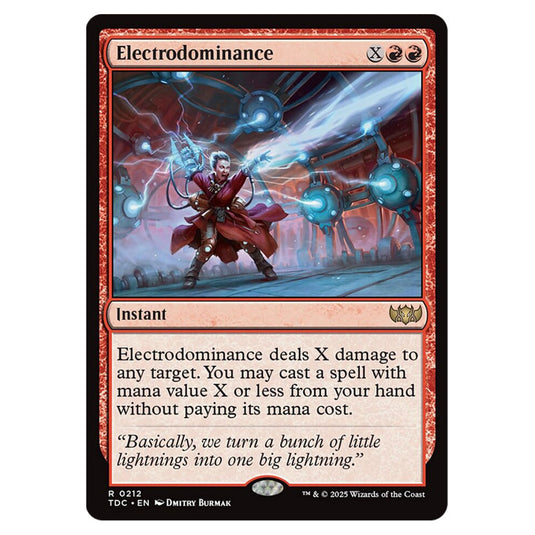 Electrodominance 0212 card from the Magic The Gathering set Tarkir: Dragonstorm Commander